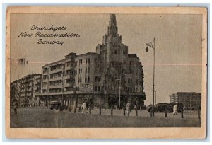 1943 Churchgate New Reclamation Bombay Cars India Solider Mail Vintage Postcard