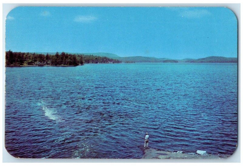 c1960 Big Tupper Lake Adirondacks River Tupper Lake New York NY Vintage Postcard