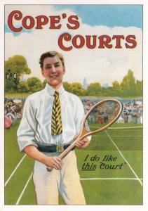 Cope's Tennis Courts Sports Rare Advertising Postcard