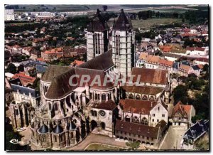 Modern Postcard Noyon Oise Aerial view Cathedrale