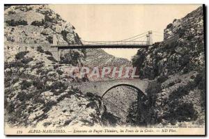 Postcard Old Bridge Around Puget Theniers Bridges Cross