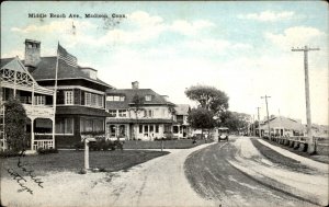 Madison Connecticut CT Middle Beach Ave Homes 1900s-20s Vintage Postcard