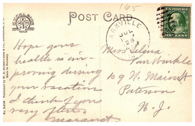 New York  Downsville , Moonlight on the Delaware