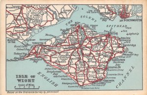 Lot340 isle of wight map cartes geographiques uk