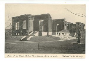 MA - Chelsea. Fire Ruins Apr. 12, 1908. Chelsea Public Library