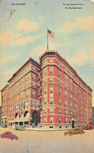 CHARLESTON WEST VIRGINIA~THE RUFFNER HOTEL~1940 PSTMK & MESSAGE POSTCARD