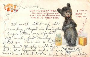 Artist R.F. Outcault Bear 1907 creases on card