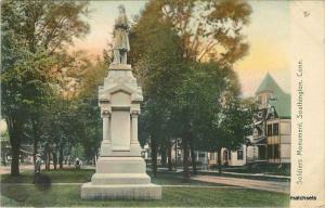 1911 Southington Connecticut Soldiers Monument Oxey postcard 10317