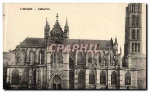 Limoges Old Postcard Cathedral