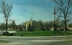 Postcard Memorial Public Park Historical Landmark Augusta Maine ME