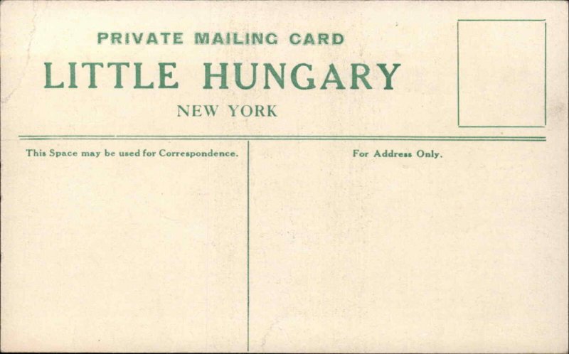 Little Hungary New York City Milo Cigarettes Ad Advertising c1910 Postcard