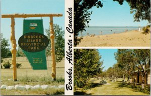 Brooks Alberta Kinbrook Island Provincial Park AB Unused Vintage Postcard F85