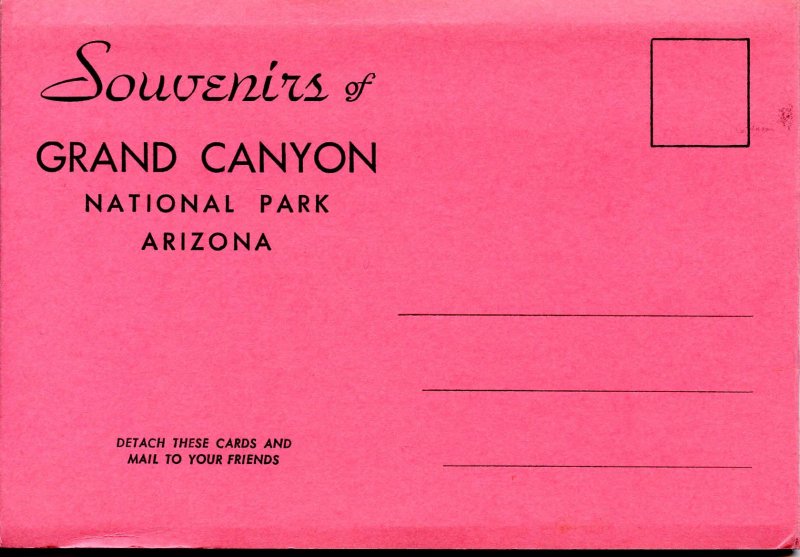 Folder - Grand Canyon Nat'l Park, Arizona. (11 separate postcards)