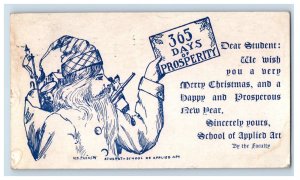 1900-10's Santa Claus School Of Applied Art Christmas Postcard F150E