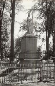 Swanton VT Monument Real Photo Postcard