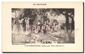 Old Postcard En Provence La Farandole table by Valere Bernard