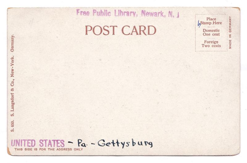 Gettysburg PA 1906 Roadway Near the Fording Wolf Hill Tipton Civil War Postcard