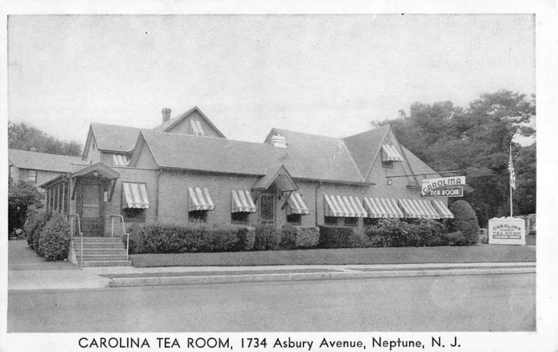 Neptune New Jersey Carolina Tea Room Street View Antique Postcard K106567