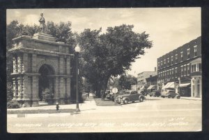 RPPC JUNCTION CITY KANSAS DOWNTOWN STREET OLD CARS VINTAGE REAL PHOTO POSTCARD