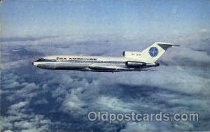 Pan American 727 Airplane, Airport 1989 light vertical crease across card