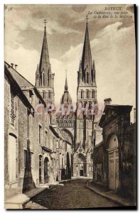 Old Postcard Bayeux Cathedral Street View Taking the Master