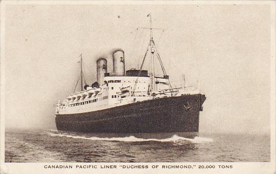 Canadian Pacific Liner S S Duchess Of Richmond