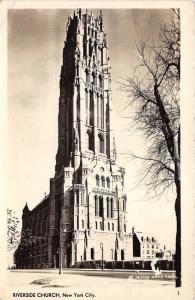 New York City~Riverside Church~Neo-Gothic Architectural Building~RPPC-Postcard