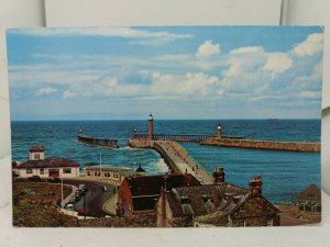 Vintage Postcard Harbour Entrance Whitby Yorkshire