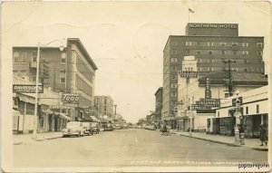 Billings MT Store Fronts Street Vue Cars RPPC Postcard