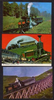 Lot 3 Cog Railroad Train  Mt Washington NEW HAMPSHIRE Postcards