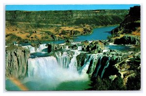 Postcard Shoshone Falls Idaho Aerial View Near Twin Falls Snake River Canyon