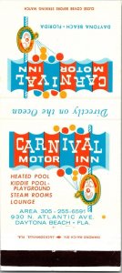 Vintage Florida Matchbook “Carnival Motor Inn” Daytona Beach FL MB53