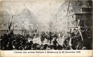 CPA AK Militaire L'Entrée des soldats francais a STRASBOURG (362251)