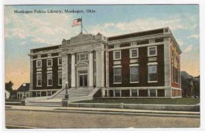 Public Library Muskogee Oklahoma 1915 postcard
