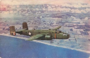 WWII B-25 Tokyo Raider North American Bomber c.1950's Postcard 2R4-197