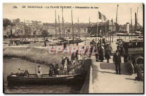 Old Postcard Deauville Beach Fleurie Debarcadere the ferry boat Automotive