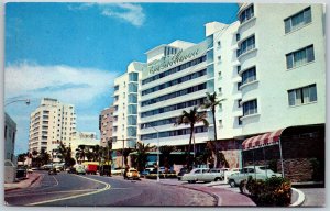 Vtg Miami Beach Florida FL 62nd Street View North on Collins Avenue Postcard