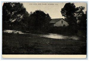 c1910 Old Mill and Race Aurora Illinois IL Antique Unposted Postcard