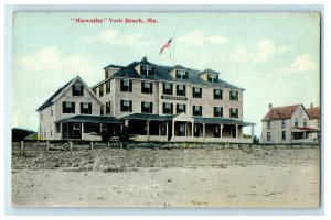 1913 The Hiawatha Inn Hotel View York Beach Maine ME Posted Antique Postcard