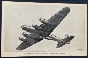 Mint England Picture Postcard The Boeing Flying Fortress Long Distance Bomber