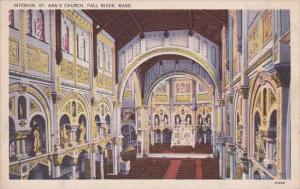 Interior Saint Anns Church Fall River Massachusetts