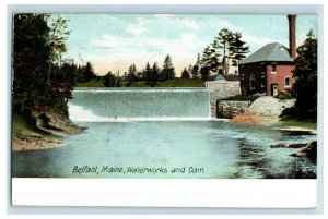 C. 1907 Belfast, Maine., Waterworks And Dam Postcard F81 