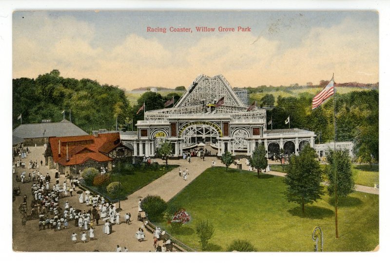 PA - Willow Grove Park. Roller Coaster ca 1909