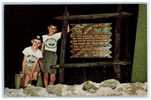 1960 Camp Puhtok Monkton Smokey Older Boys Club Baltimore Maryland MD Postcard