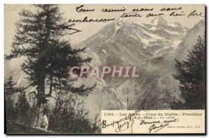 Postcard Old Peira Cava Cime du Frontiere devil