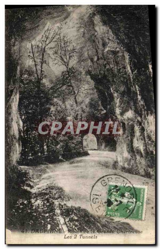 Old Postcard Dauphine Route Grande Chartreuse Tunnels