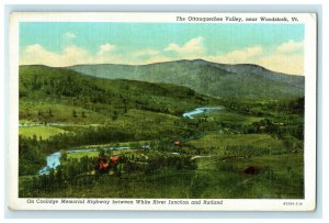 1941 Ottauquechee Valley Woodstock Vermont VT Rutland Newtown PA Postcard 