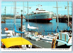 Victoria BC Canada Postcard The Coho Steamship Boat Landing c1950's Vintage