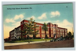 Vintage 1930's Linen Postcard Phillips High School Birmingham Alabama