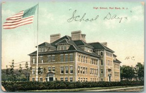 RED BANK NJ HIGH SCHOOL 1909 ANTIQUE POSTCARD